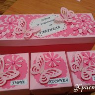 Кутия за бебешки съкровища за момиче с пеперуди, снимка 4 - Подаръци за кръщене - 17195914