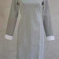 Вталена рокля в сив меланж марка Numoco , снимка 2 - Рокли - 23649031