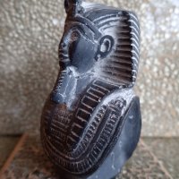 сива мраморна статуетка на Египетска богиня от Асуан, Египет , снимка 3 - Статуетки - 21123553