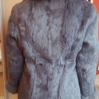 Красиво палто от сив заек, снимка 2 - Палта, манта - 19923546