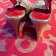 Екстравагантни сребърни сандали, снимка 5 - Сандали - 17779080