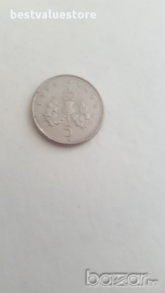 Монета 5 Английски Пенса 1998г. / 1998 5 Pence UK Coin KM# 988 Sp# 4670, снимка 1