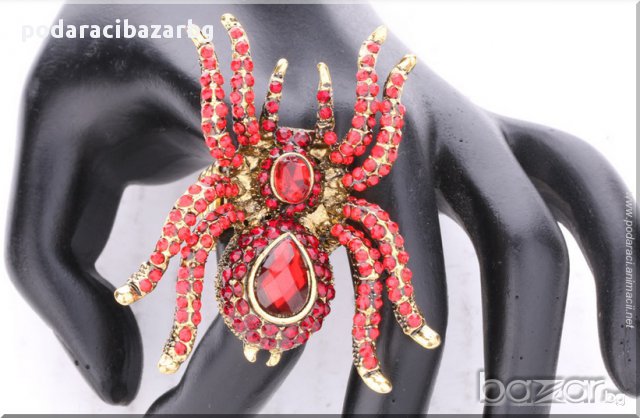 ОГРОМЕН ПАЯК - АВАНГАРДЕН ДАМСКИ ПРЪСТЕН, снимка 2 - Пръстени - 12075167