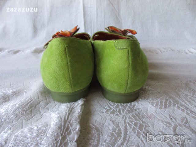  LEA  FOSCATI от ЕСТЕСТВЕНА КОЖА - в два цвята бели и зелени, внос от Италияя, снимка 7 - Дамски ежедневни обувки - 15089786