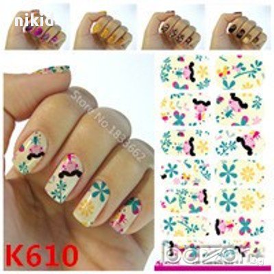 татос ваденки водни стикери за нокти нови, снимка 2 - Продукти за маникюр - 14424023