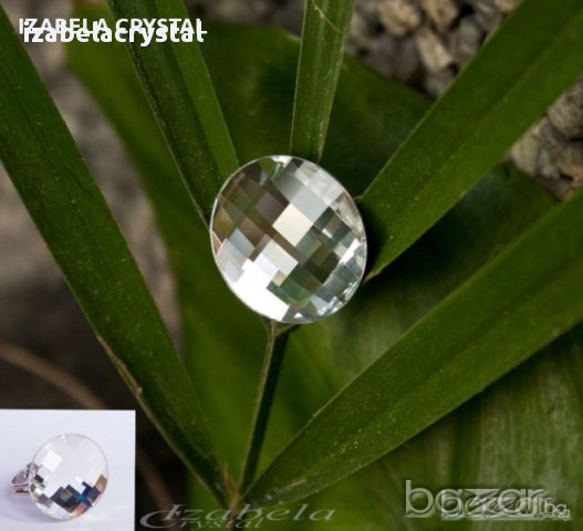 Обеци Сваровски ''chessboard'' Swarovski elements 10мм.12мм., снимка 6 - Обеци - 12955341