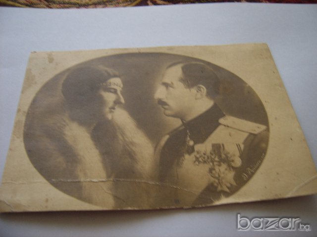 стара снимка на цар БорисIII и царица Йоанна, снимка 2 - Антикварни и старинни предмети - 14940963