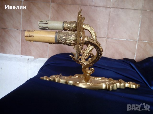 стар бронзов аплик, снимка 3 - Осветление - 21627177