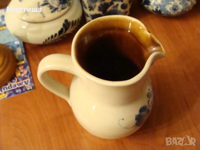 Ръчно изработена керамична каничка, снимка 4 - Декорация за дома - 23101656