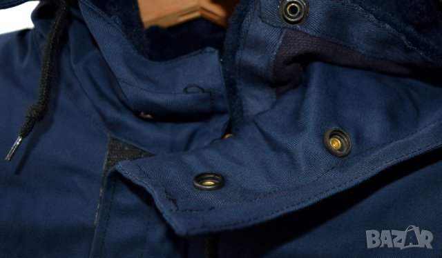 KLU Seyntex мъжко ватирано яке палто с подвижна подплата и качулка тъмно синьо, снимка 5 - Якета - 23560497