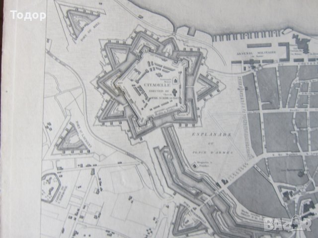 Стара карта Антверпен 1832, снимка 4 - Колекции - 25432699