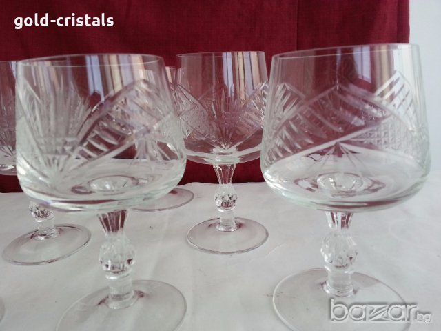 кристални чаши за коняк ракия и др, снимка 9 - Антикварни и старинни предмети - 20121963