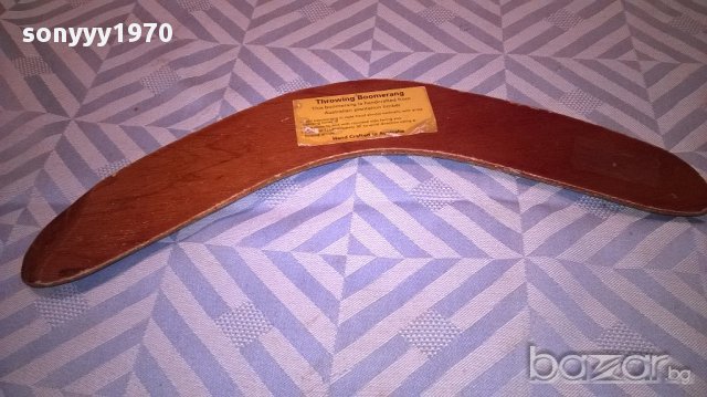 Throuwing boomerang hand crafted in australia-35/5см-внос швеицария, снимка 5 - Антикварни и старинни предмети - 15649362