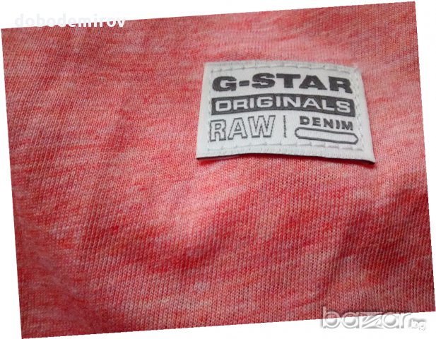 Тениска G Star Resap Logo Orange Crewneck T Shirt, оригинал, снимка 10 - Тениски - 17917485