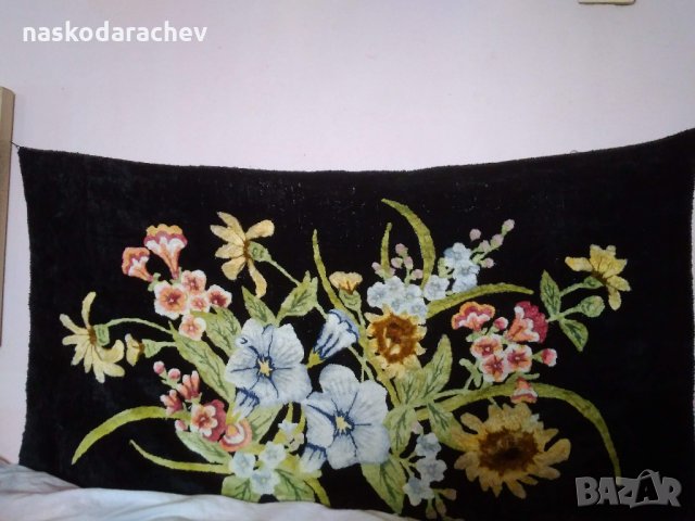 Кафьор за стена плюш декор цветя, снимка 2 - Антикварни и старинни предмети - 25553929