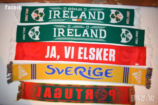 Национални отбори - Футболни шалове / Ireland / Norway / Sweden / Portugal, снимка 6 - Шапки - 23144193