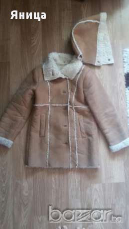 Хубаво детско кафяво дълго яке, снимка 5 - Детски якета и елеци - 14601486