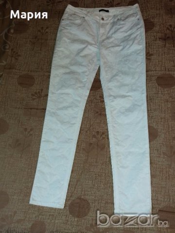 Бял памучен панталон 5 лв, снимка 1 - Панталони - 19079275