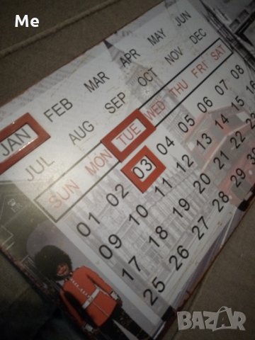 Вечен календар Лондон, снимка 2 - Декорация за дома - 25143561