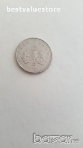 Монета 5 Английски Пенса 1998г. / 1998 5 Pence UK Coin KM# 988 Sp# 4670, снимка 1 - Нумизматика и бонистика - 15530926