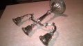 Silver plated-made in hong kong-антика-свещник- внос швеицария, снимка 16