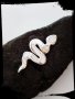  сребърна змия инкрустирана със седеф 8.10 грама, снимка 2