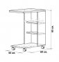 Помощна маса,нощно шкафче на колелца със стопери(код-1957), снимка 5