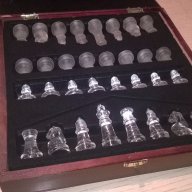 Нов стъклен шах в красива дървена кутия-внос швеицария, снимка 9 - Антикварни и старинни предмети - 16433354