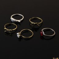 Сет, лот, комплект от 5 модни ретро пръстени - всеки е различен, снимка 2 - Бижутерийни комплекти - 9698763