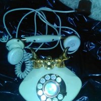 Ретро ПОЗЛАТЕН телефон оникс-18карата, снимка 3 - Антикварни и старинни предмети - 25137070