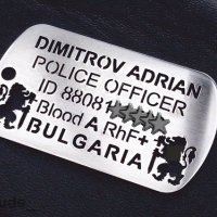 Военни плочки от медицинска стомана,дог таг,dog tag, снимка 9 - Други - 18941954