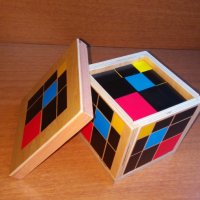 Montessori Trinomial Cube Монтесори Триномиално Сензорно Кубче, снимка 4 - Образователни игри - 25000005