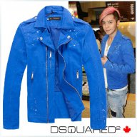 DSQUARED D2 BLUE PAINTED DENIM Мъжко Дънково Яке size S, снимка 1 - Якета - 6428653