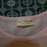 Чисто нова светло розова блузка LC Waikiki - 100 % памук , снимка 2 - Детски Блузи и туники - 13297781