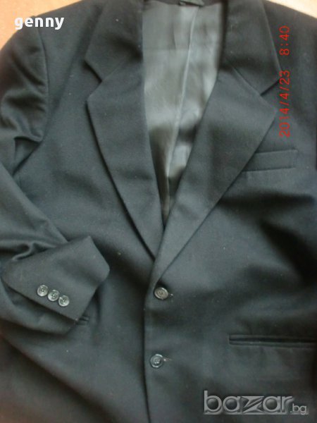 10лв!Разпродажба!Мъжко вълнено сако КЕМО с подплата, черен цвят, 50 н. - М-Л, снимка 1