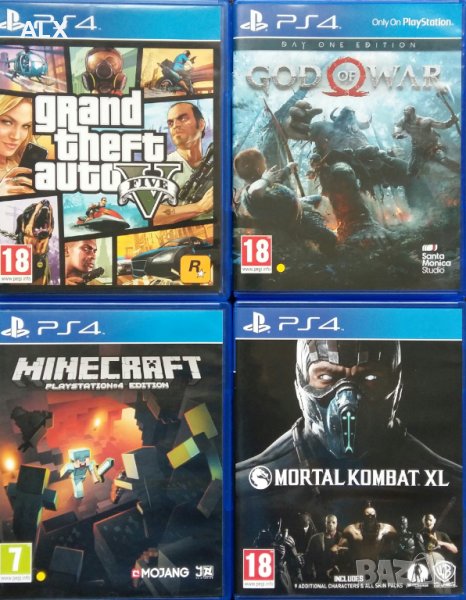 Gta5 Minecraft Mortal kombat XL God of War Игри за ps4 playstation4 пс4, снимка 1