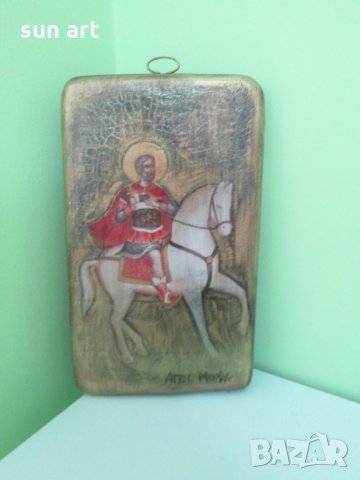 икона Свети Мина, снимка 2 - Икони - 25852956