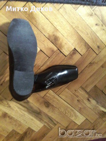 Официални черни обувки-естествена кожа-мъжки №41 стелка 265мм, снимка 2 - Официални обувки - 17417950