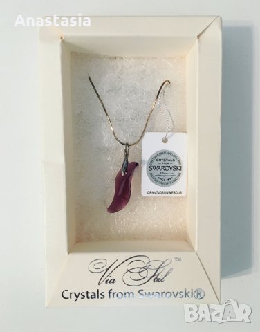 Колие Swarovski кристали в подаръчна опаковка, снимка 3 - Колиета, медальони, синджири - 25395807