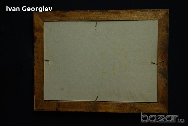 Стара картина, туш и акварел, Лодки, Р. Стайкова, снимка 5 - Картини - 21313884