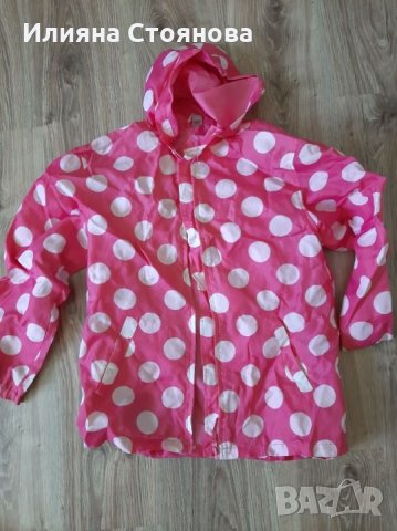 Дъждобран за момиче яке розово с качулка , снимка 1 - Детски якета и елеци - 25623977