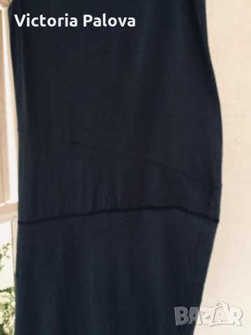 Красива тънка трикотажна асиметрична рокля SISLEY, снимка 5 - Рокли - 25363341