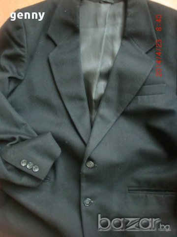 10лв!Разпродажба!Мъжко вълнено сако КЕМО с подплата, черен цвят, 50 н. - М-Л