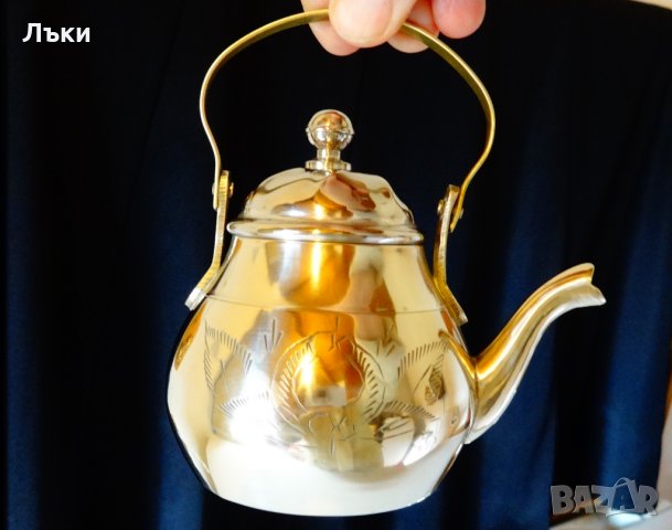 Старинен бронзов чайник,каничка. , снимка 3 - Антикварни и старинни предмети - 24361960