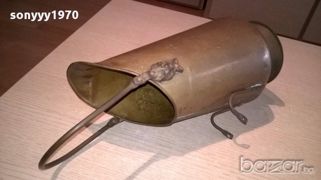 Ретро кана-с лъвски глави-33х15см-внос швеицария, снимка 6 - Антикварни и старинни предмети - 17565144