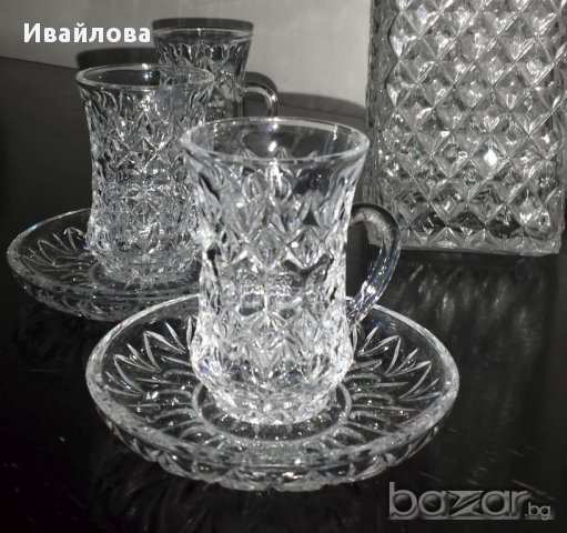 Кристален сервиз за арабски, турски чай