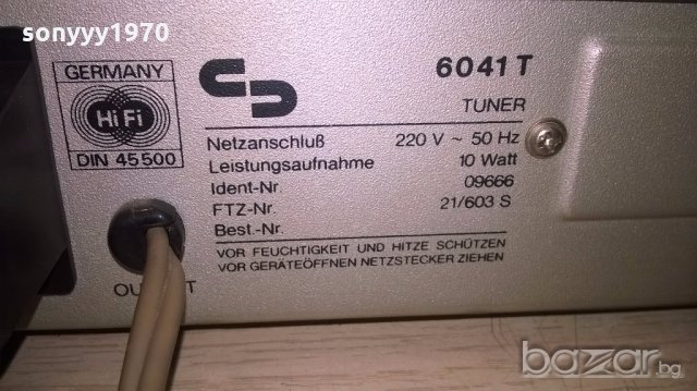 schneider 6041t-tuner-germany-внос швеицария, снимка 9 - Ресийвъри, усилватели, смесителни пултове - 18660891
