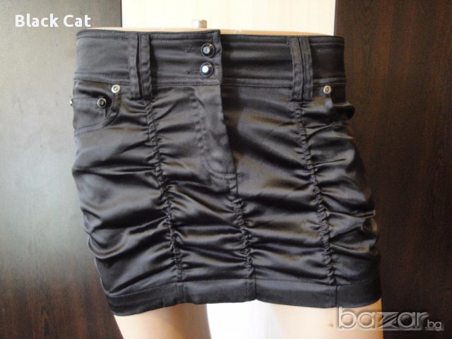 Terranova (Теранова) – нова ефектна маркова черна "набрана" / "намачкана" дамска пола, снимка 7 - Поли - 15181398