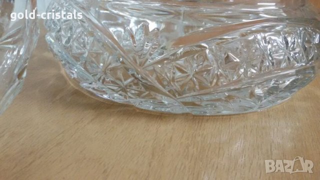 кристална купа бонбониера с капак , снимка 7 - Антикварни и старинни предмети - 23999055