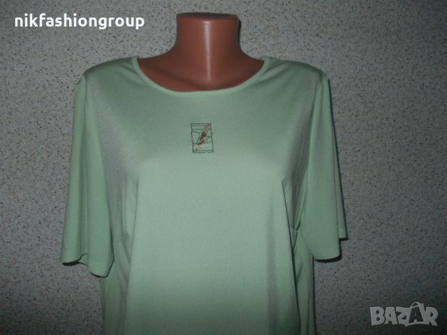Резедава блуза с къс ръкав, XL размер, снимка 2 - Тениски - 24830314